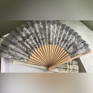 New& authentic Christian Dior Gray and Cream Hand Fan, limited edition.